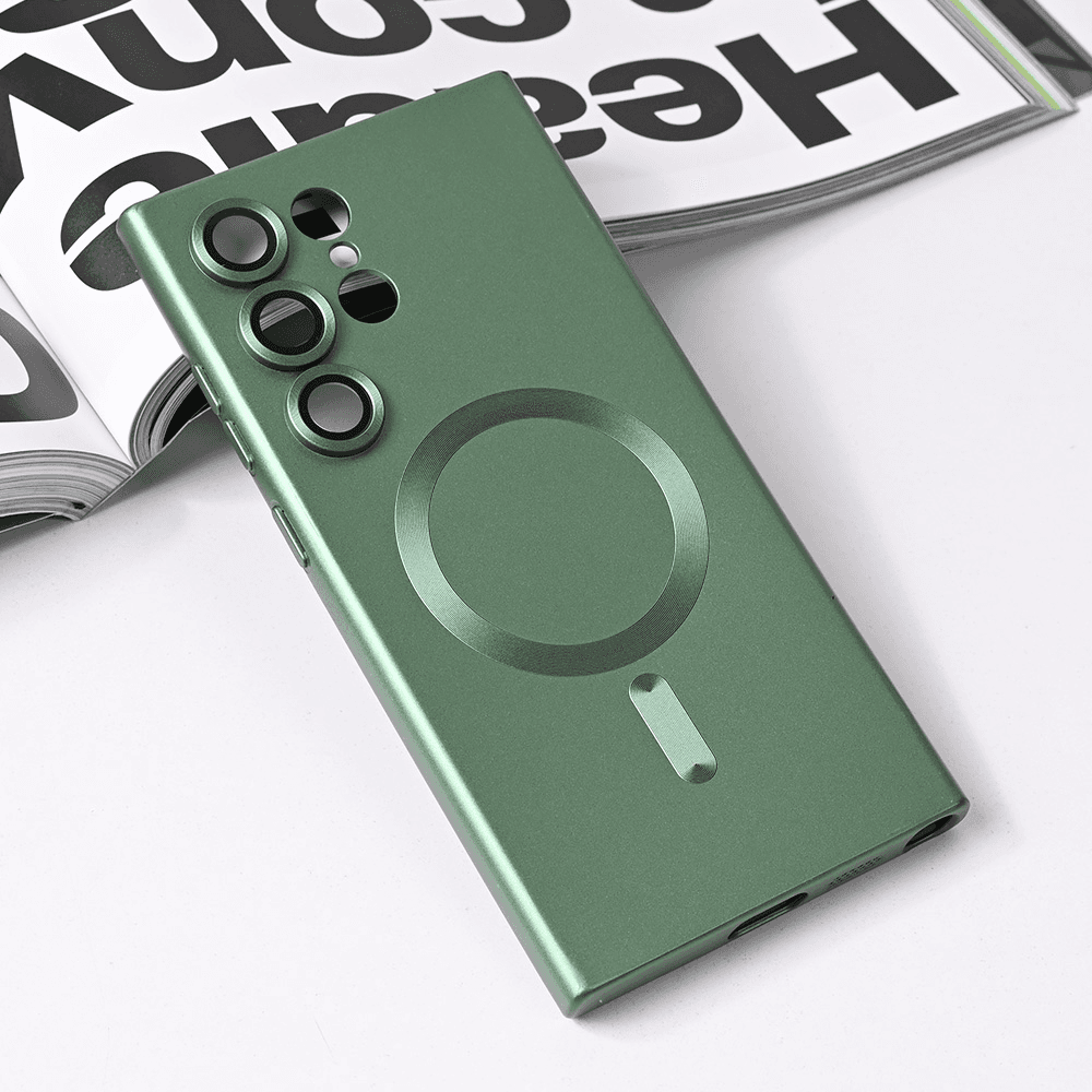 Maska za telefon Magsafe Chrome za Samsung S928B Galaxy S24 Ultra, Zelena