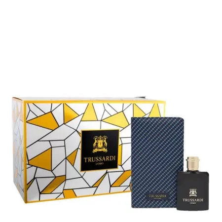 Trussardi Muški set Uomo, EDT, 50 ml + Futrola za pasoš, Plava