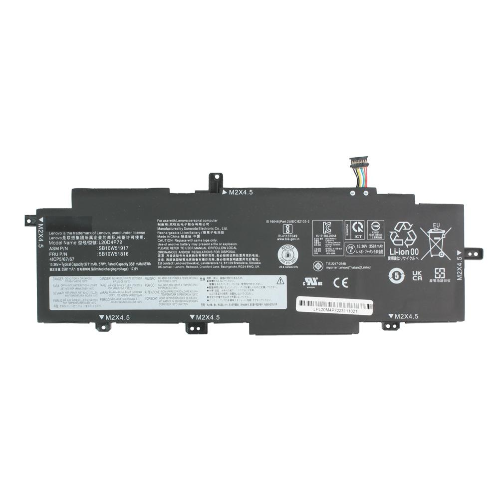 Baterija za laptop Lenovo T14s G2, 15.36V, 3711mAh