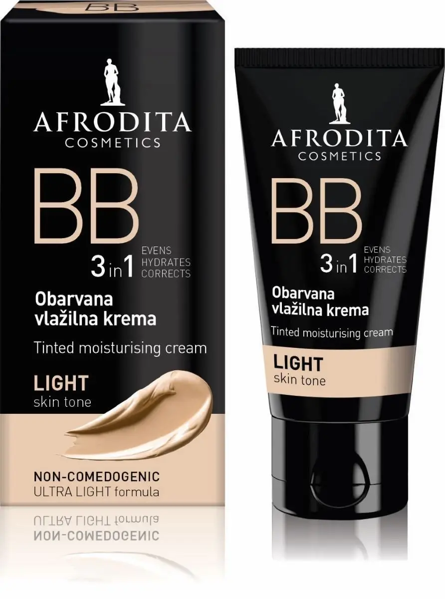 AFRODITA Tonirana hidratantna krema BB 3u1, Light, 30ml