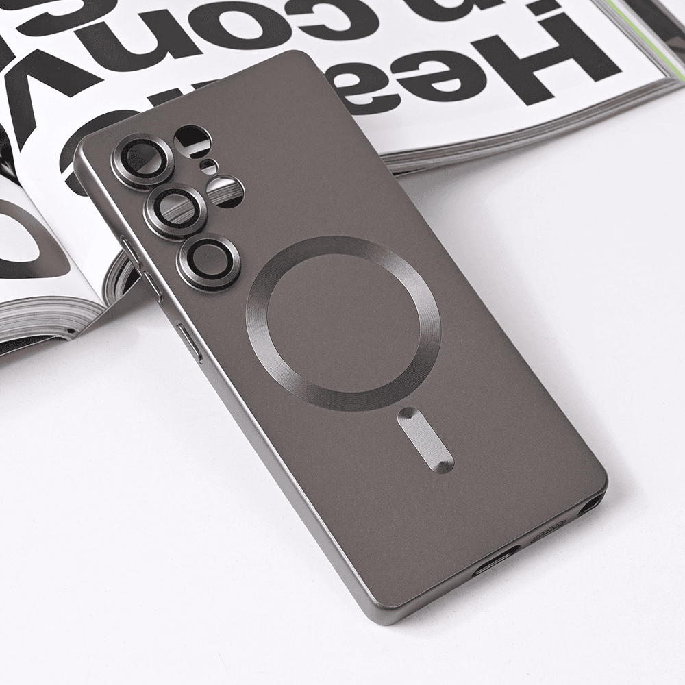 Maska za telefon Magsafe Chrome za Samsung S938B Galaxy S25 Ultra, Siva