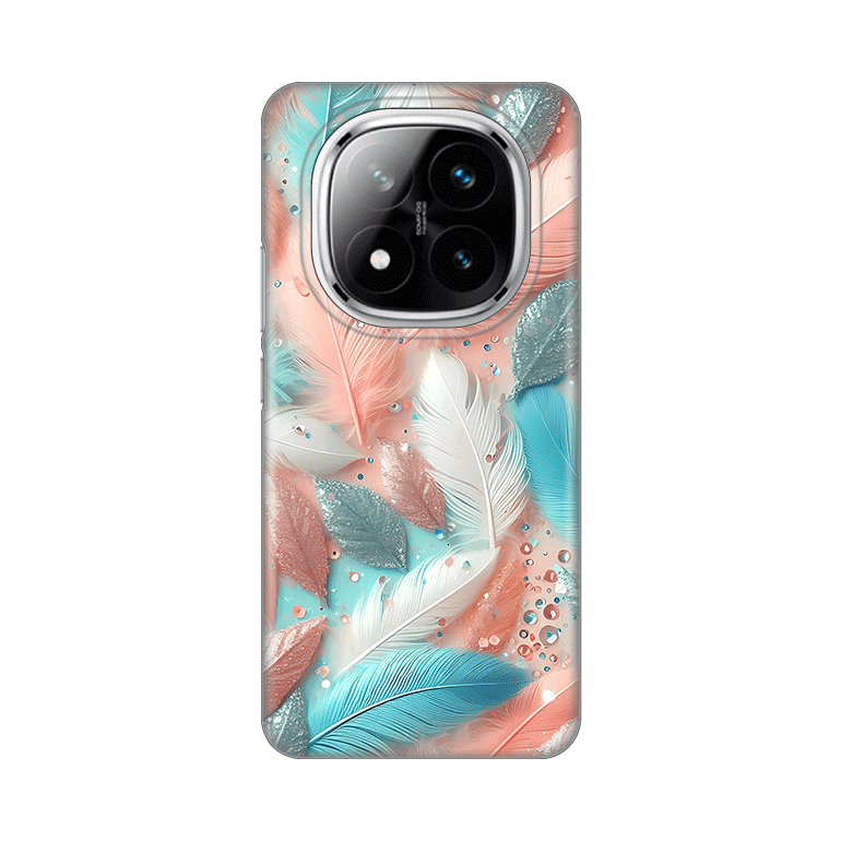 Maska za telefon Silikonska Print za Xiaomi Redmi Note 14 Pro Plus (EU) Pastel Feathers