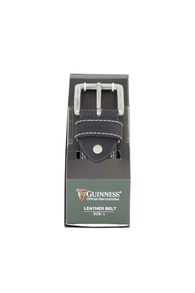 Guinness Muški kaiš BT01, Kožni, Crno-belo
