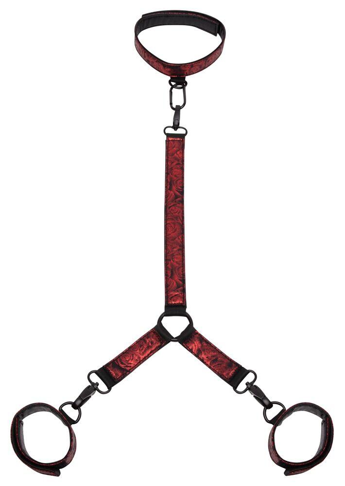 Fifty Shades of Grey BDSM Set Sweet Anticipation Suspender, Crno-crveni