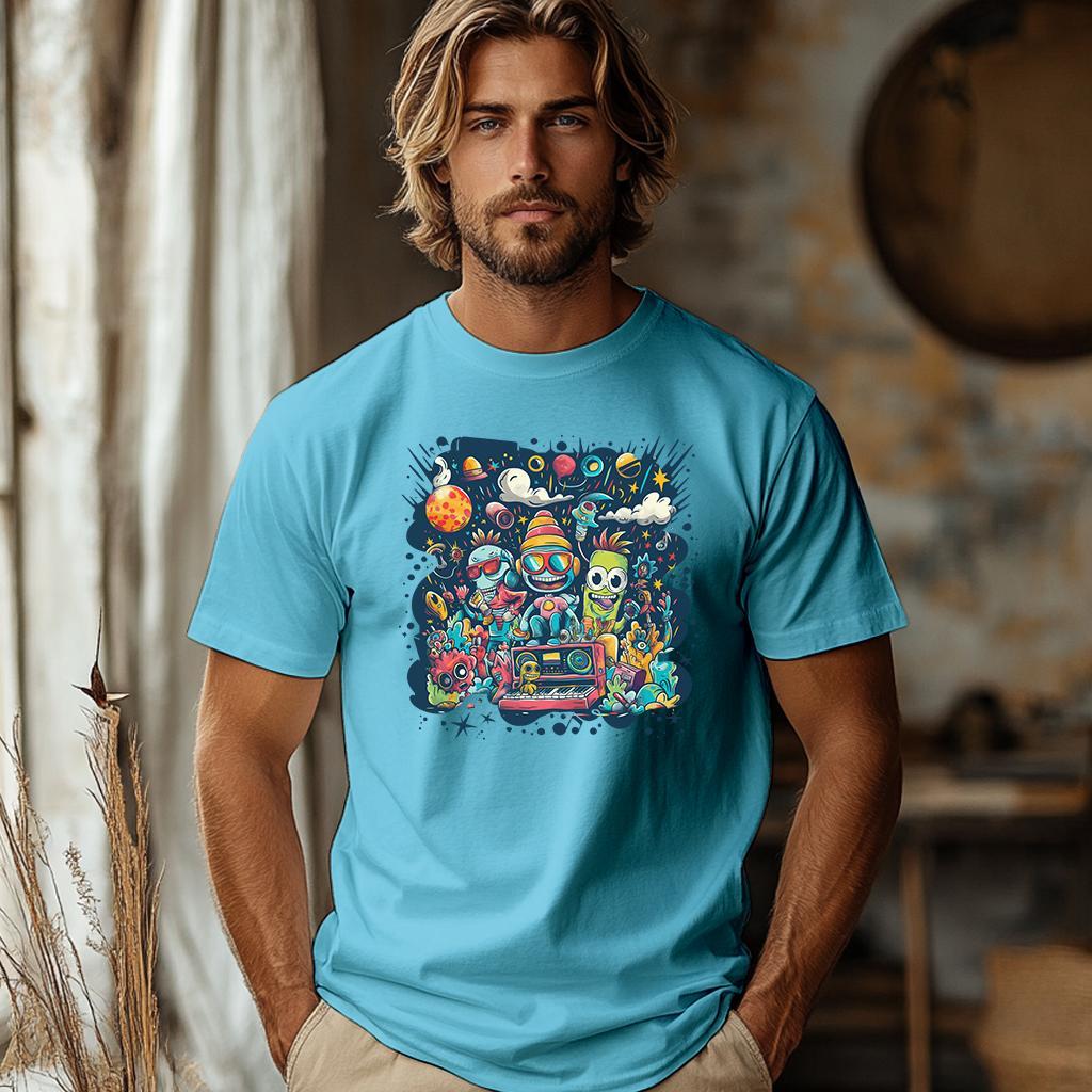 Camiseta Majica sa štampanim printom Cam 781, Muška, Akvamarin