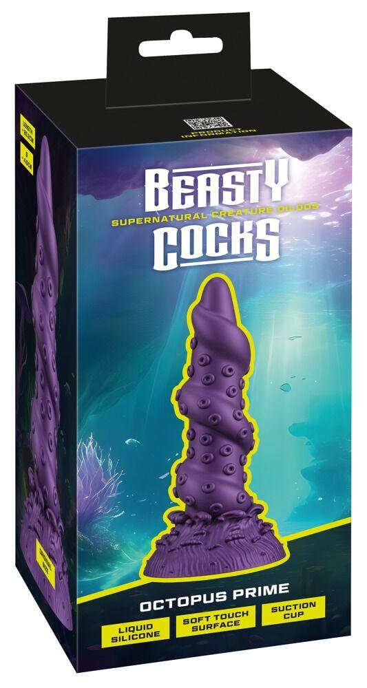 Beasty Cocks Dildo Octopus, 20.2cm, Ljubičasti