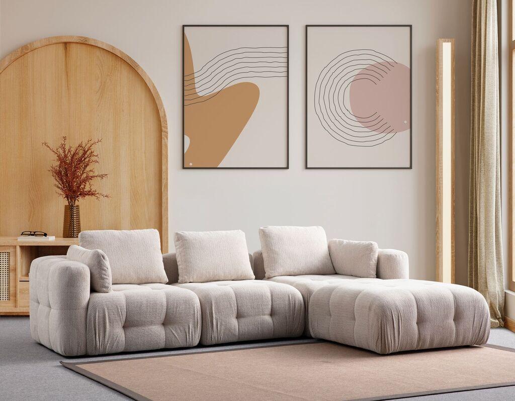 Atelier del Sofa Ugaona garnitura Amaris, 290x200 cm, Bež