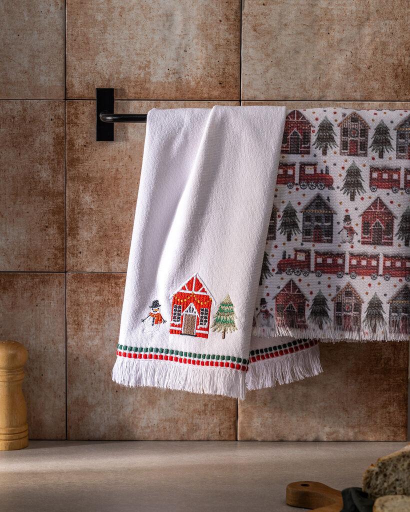 Madame Coco Set kuhinjskih krpa Charmant, 40x60cm, 2 komada, Bela