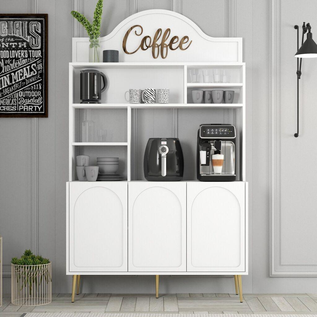Hanah Home Kuhinjski ormar Lyon 120, Belo-zlatni