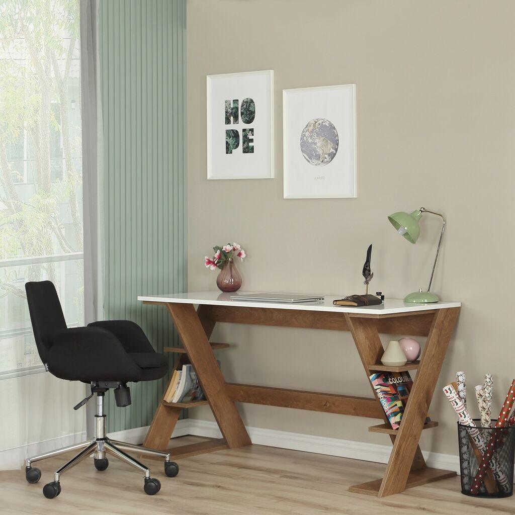Hanah Home Radni sto Lungo, 140x73x60 cm, Beli
