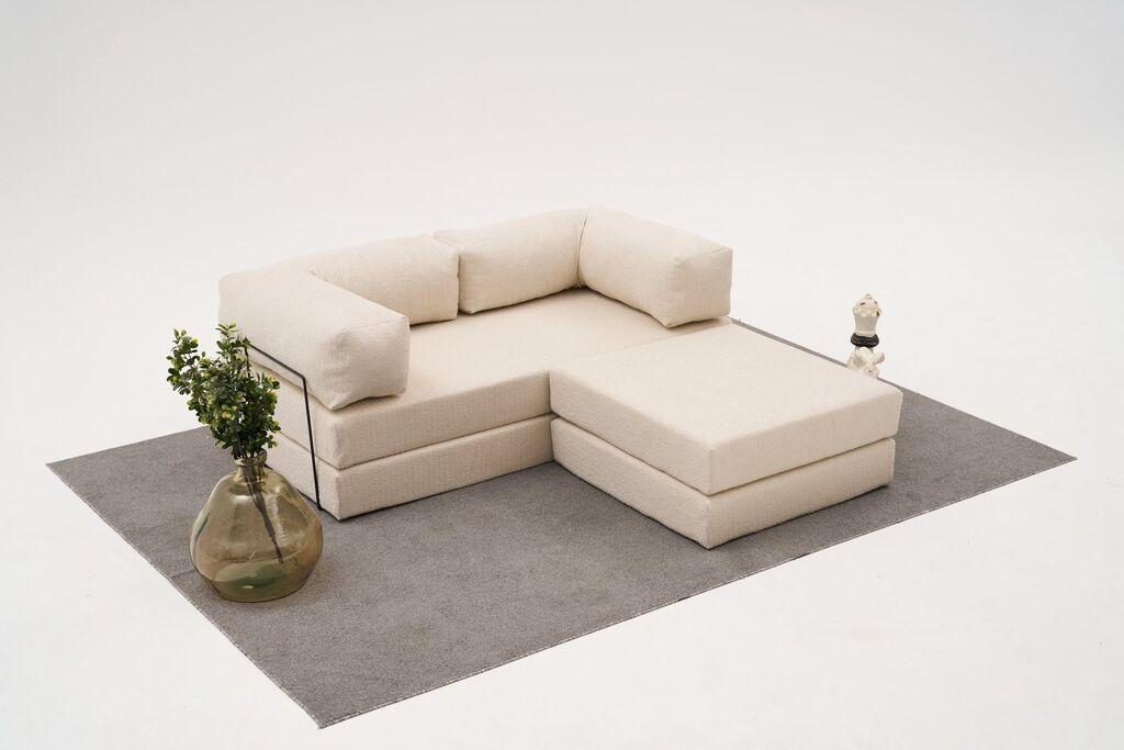 Atelier del Sofa Ugaona garnitura Comfort Mini, 190x95x75 cm, Krem