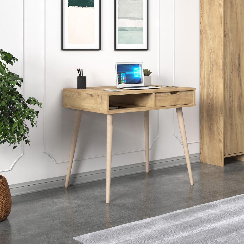 Hanah Home Radni sto sa policama Offer, 90x80x60 cm, Hrast