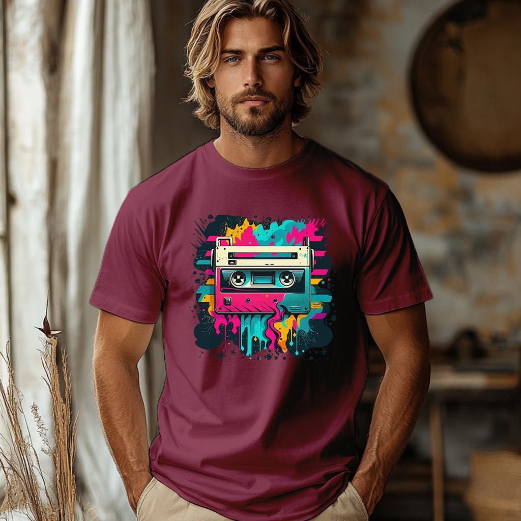 Camiseta Majica sa štampanim printom Cam 787, Muška, Bordo