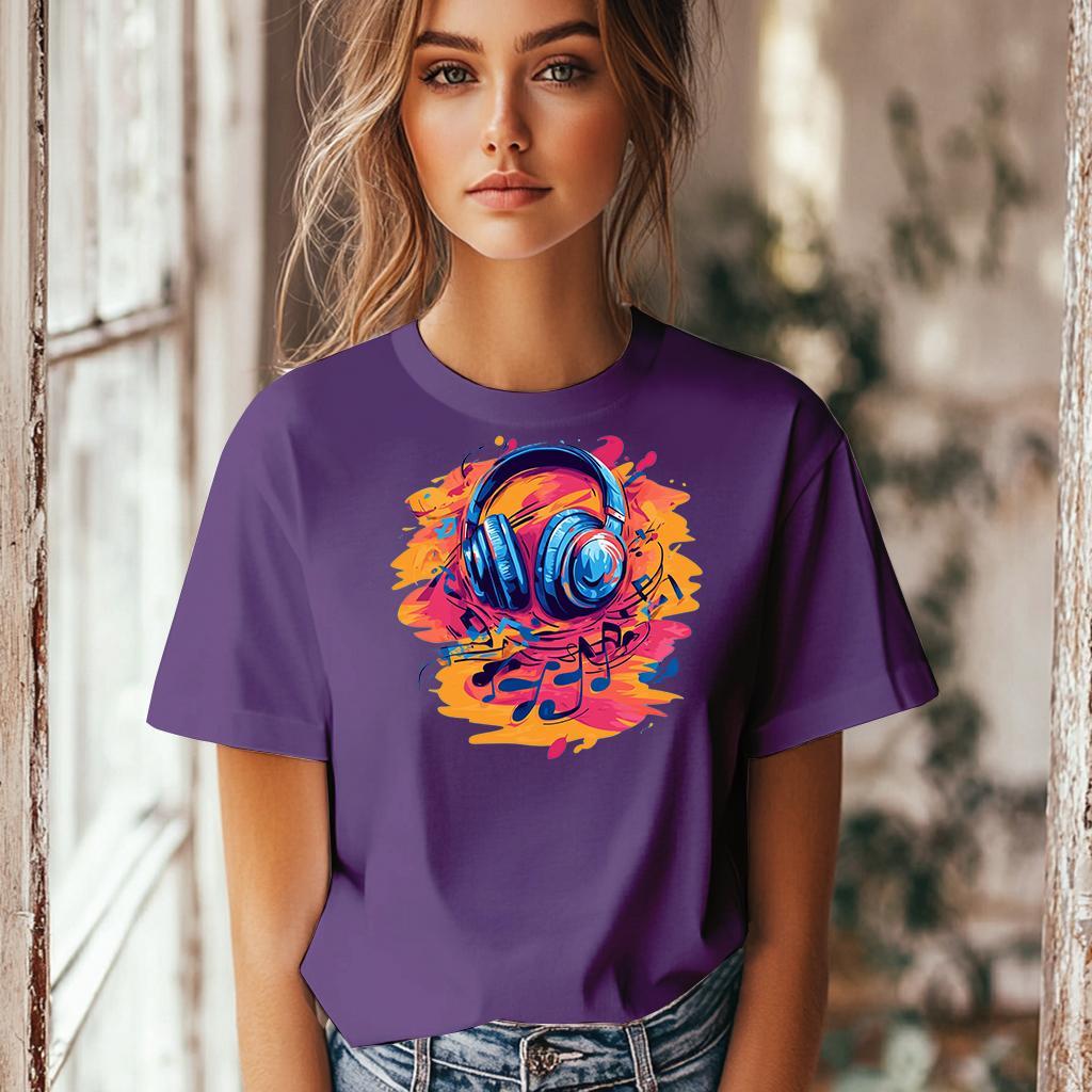 Camiseta Majica sa štampanim printom Cam 782, Ženska, Patlidžan