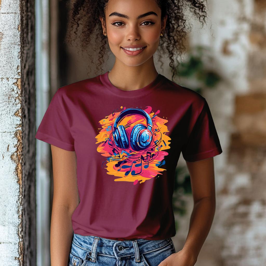 Camiseta Majica sa štampanim printom Cam 782, Ženska, Bordo