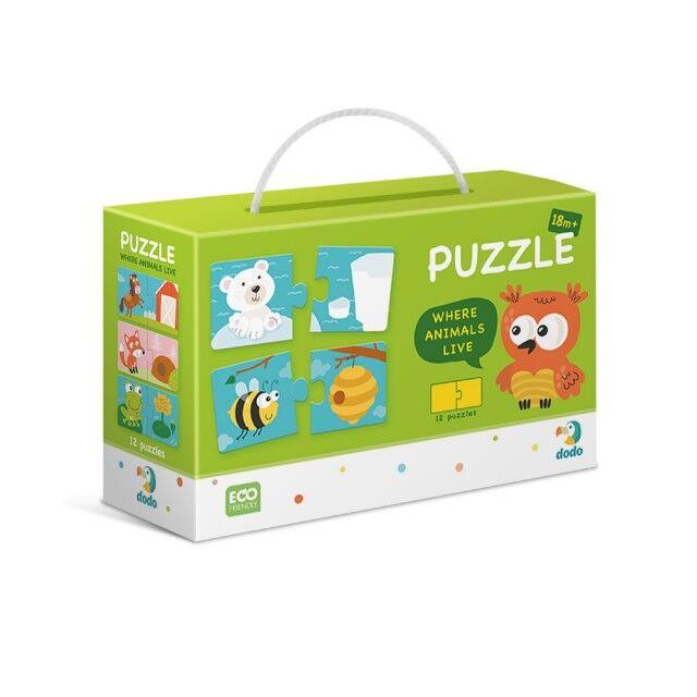 DODO Duo Puzzle Gde Životinje Žive