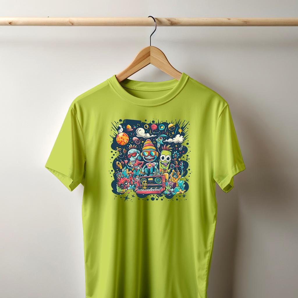 Camiseta Majica sa štampanim printom Cam 781, Muška, Limeta