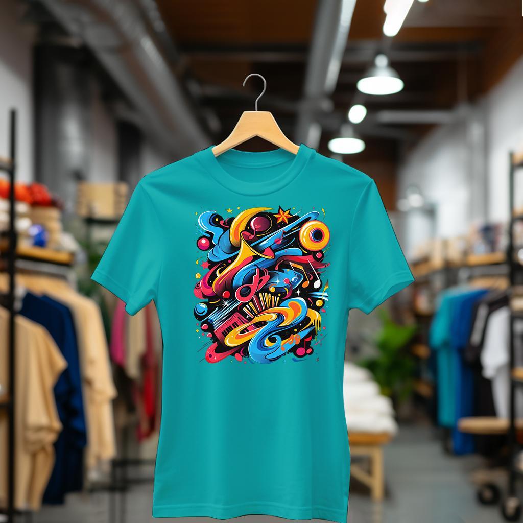 Camiseta Majica sa štampanim printom Cam 783, Ženska, Tirkizna