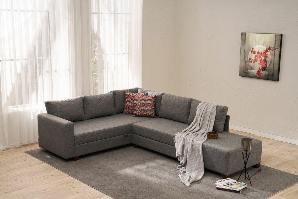 Atelier del Sofa Ugaona garnitura Ali, 280 cm, Siva