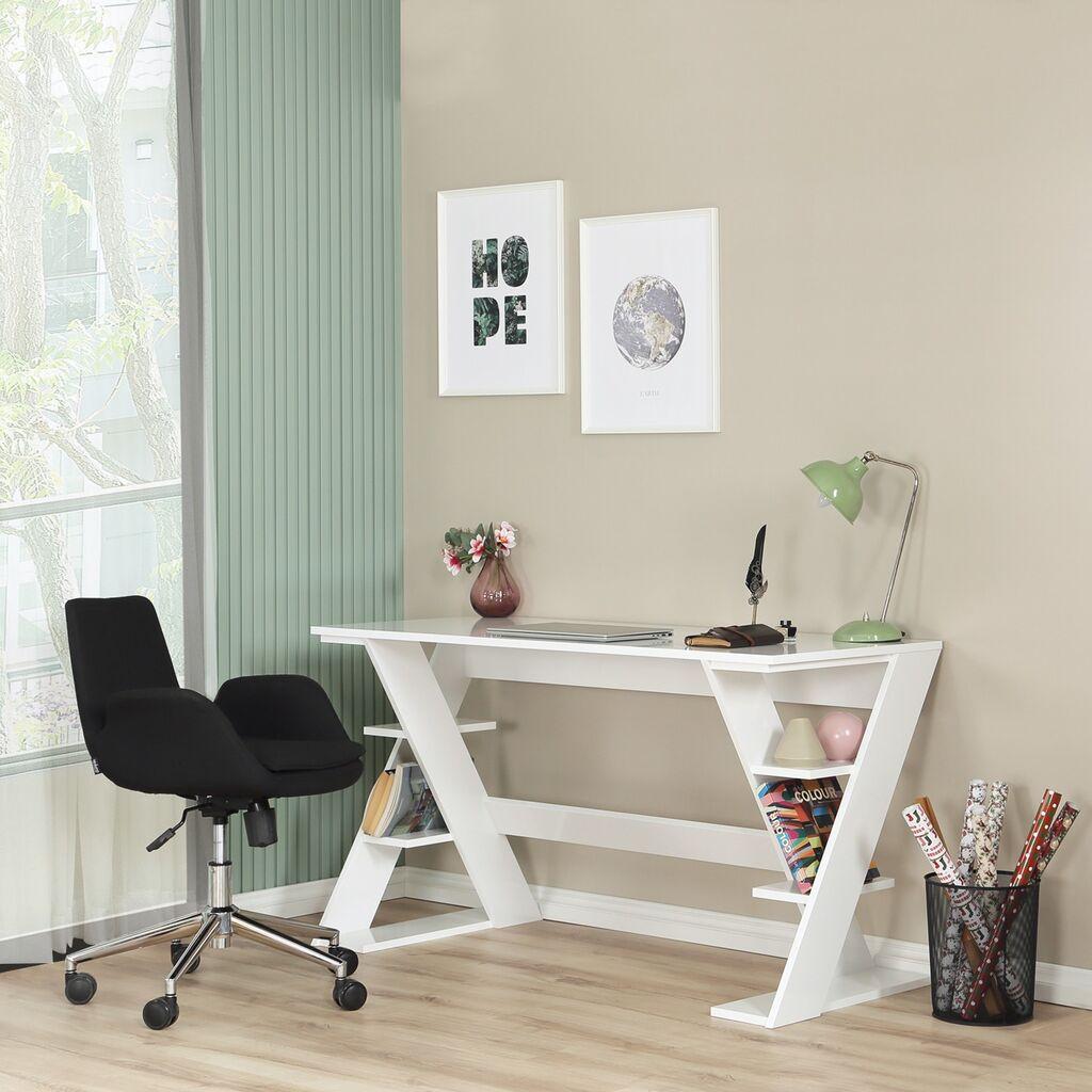 Hanah Home Radni sto Lungo, 140x73x60 cm, Beli