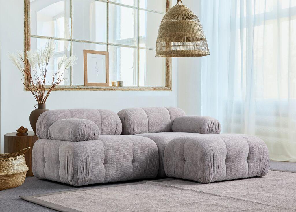 Atelier del Sofa Ugaona garnitura Petite, 190x160 cm, Svetlosiva