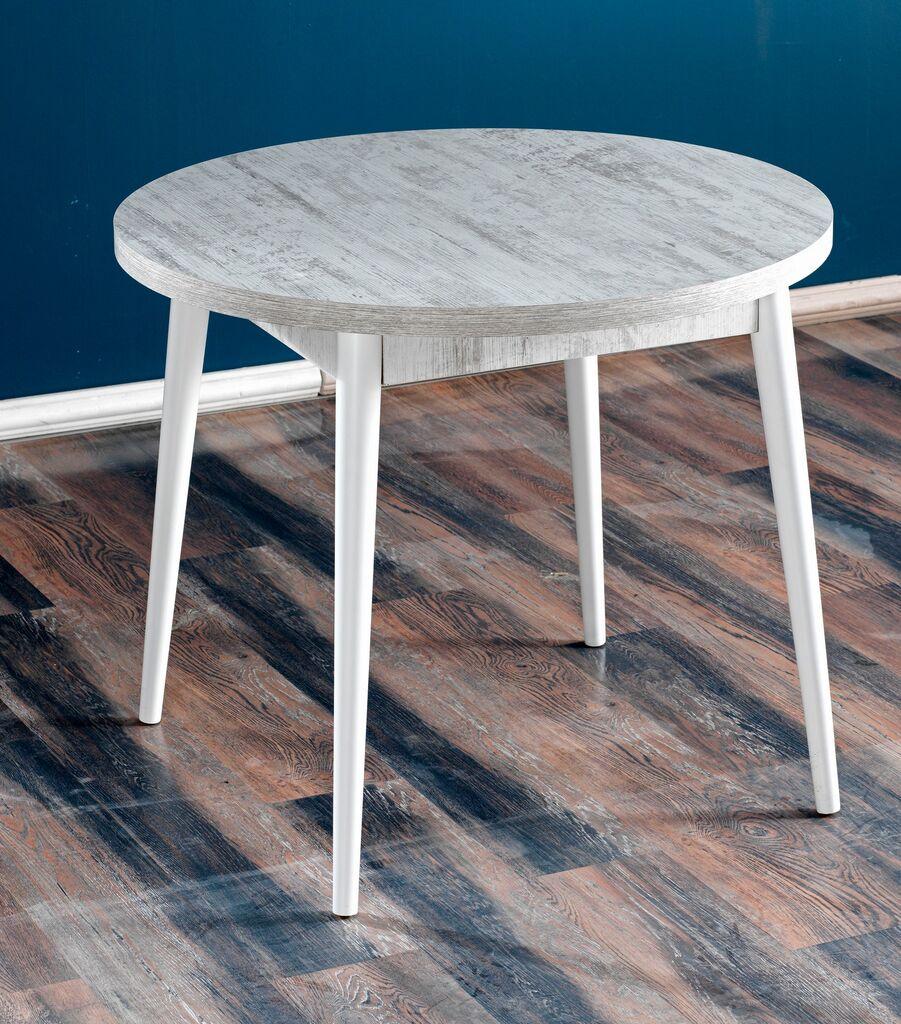 Hanah Home Trpezarijski sto Stil Antik, 90 cm, Beli