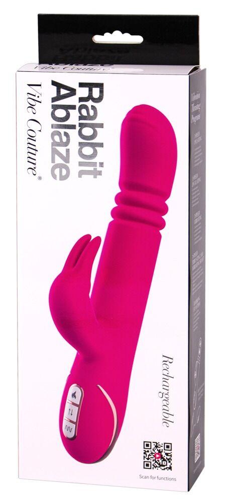 Vibe Couture Vibrator Rabbit Ablaze, 22.5cm, Roze