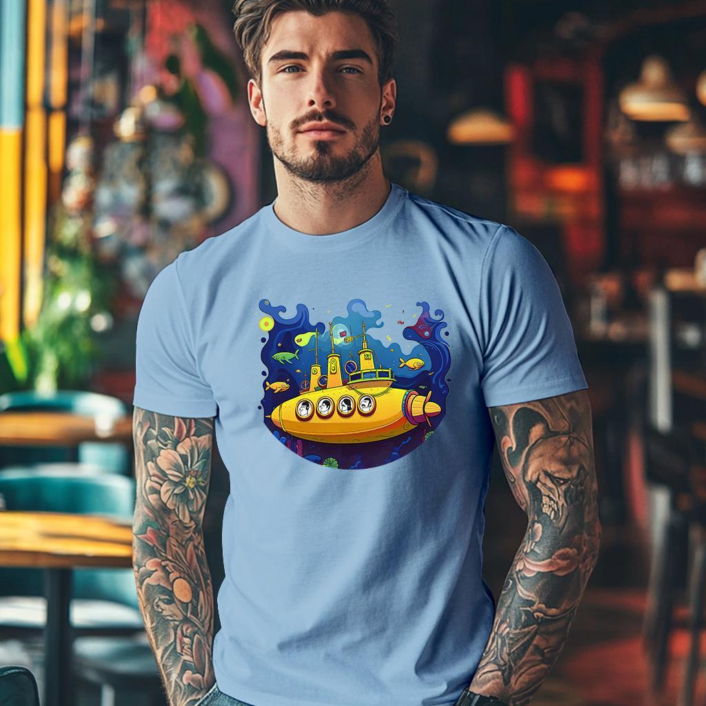 Camiseta Majica sa štampanim printom Cam 784, Muška, Cijan