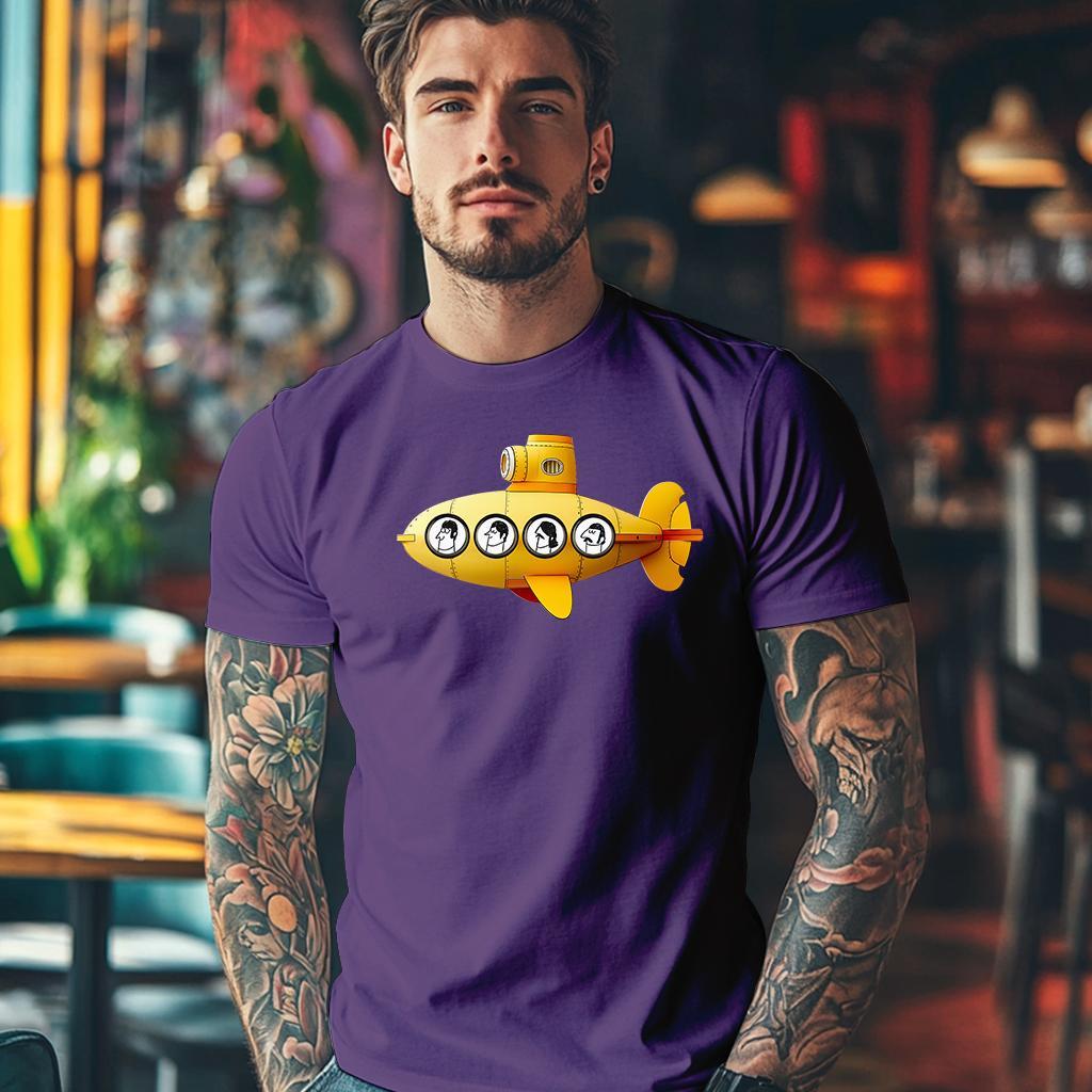 Camiseta Majica sa štampanim printom Cam 791, Muška, Patlidžan