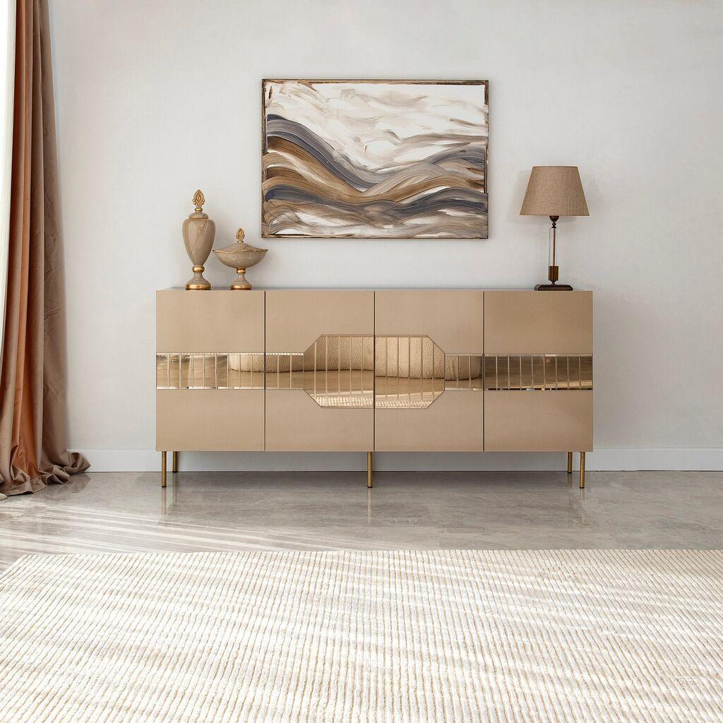 Hanah Home Konzolni sto Milan, 180x80x40 cm, Bronzane boje