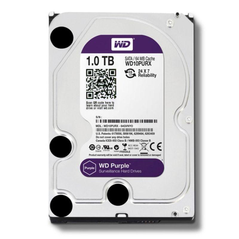 Western Digital Hard disk Purple WD10PURX-78, IntelliPower, 1TB, 3.5", SATA III , 64MB