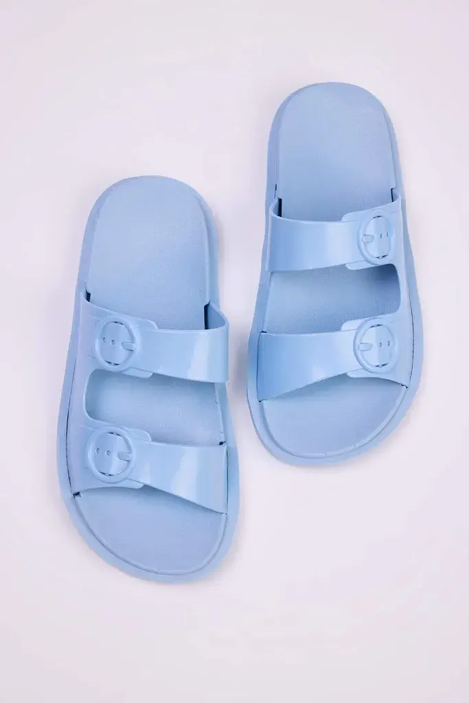 Trendyol Shoes Ženske papuče Takss25Te00060, Tirkizne