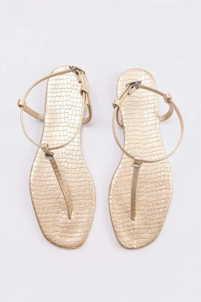 Trendyol Shoes Ženske sandale Takss26Sd00003, Zlatne