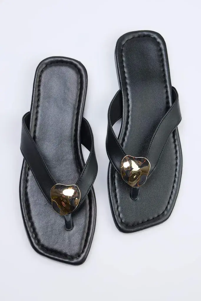Trendyol Shoes Ženske papuče Takss26Te00025, Crne