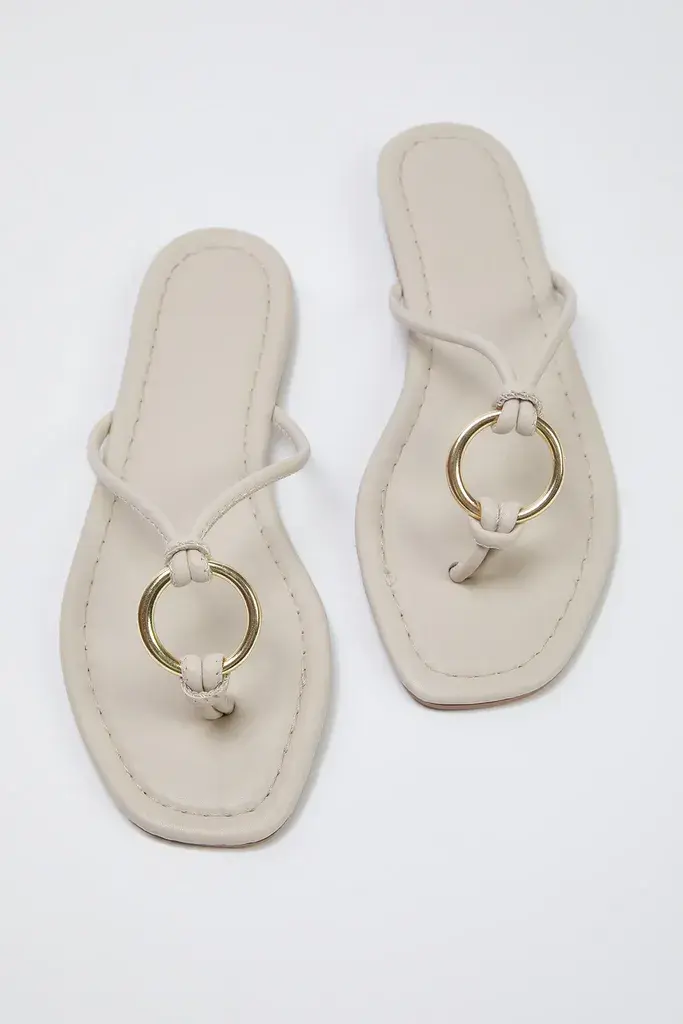 Trendyol Shoes Ženske papuče Takss25Te00042, Bež
