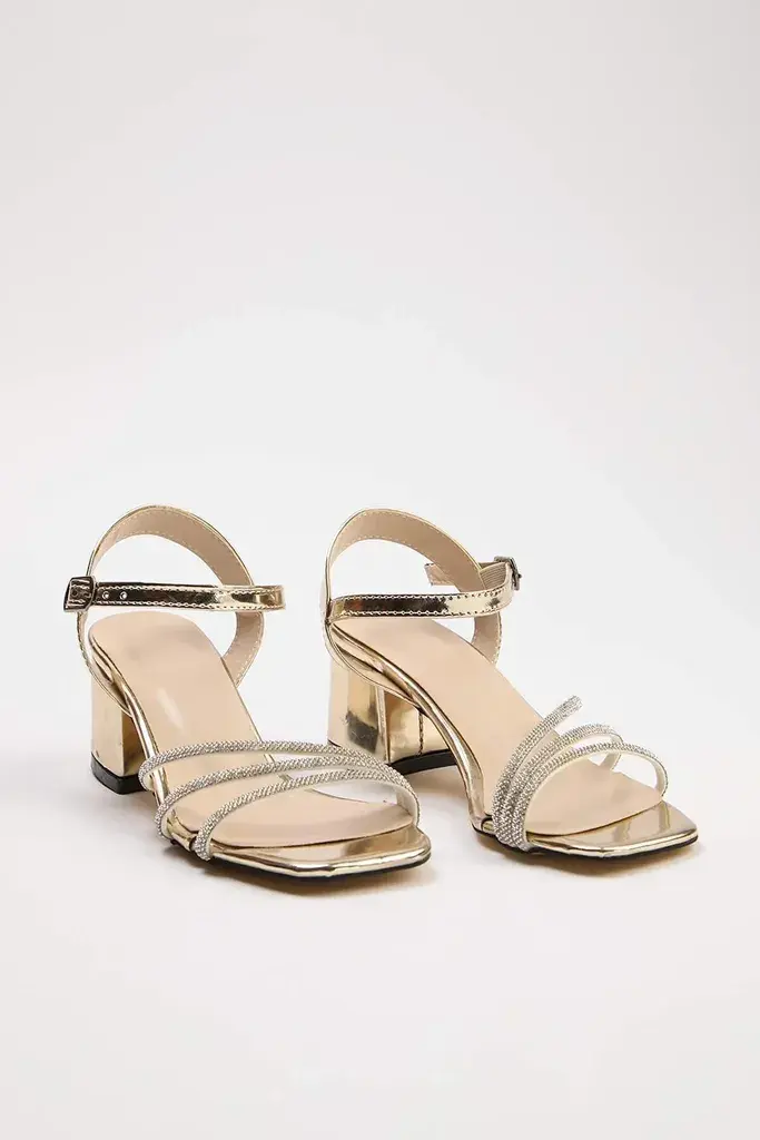 Trendyol Shoes Ženske sandale Takss25To00067, Zlatne