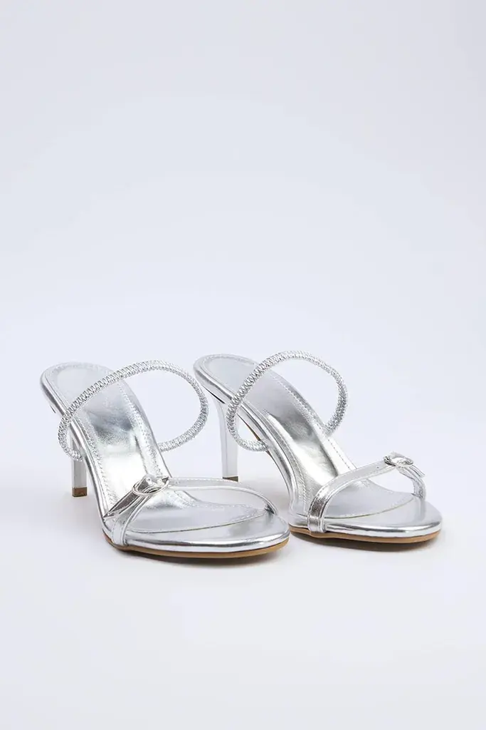 Trendyol Shoes Ženske sandale Takss25To00010, Srebrne