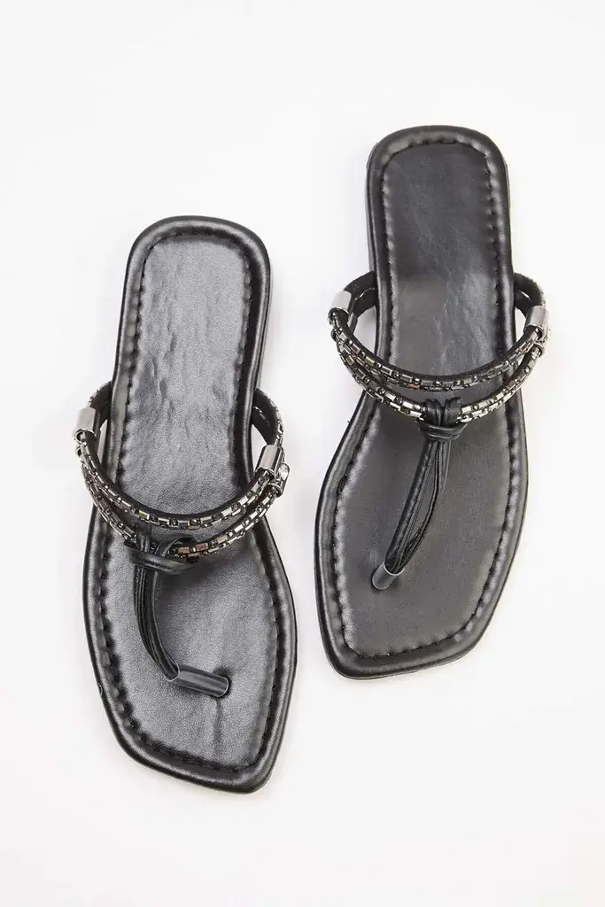 Trendyol Shoes Ženske sandale TAKSS26TE00010, Crne