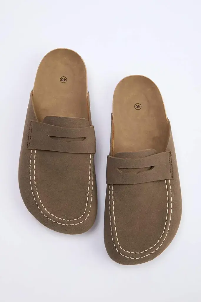 Trendyol Shoes Muške papuče Takss26Te00008, Smeđe
