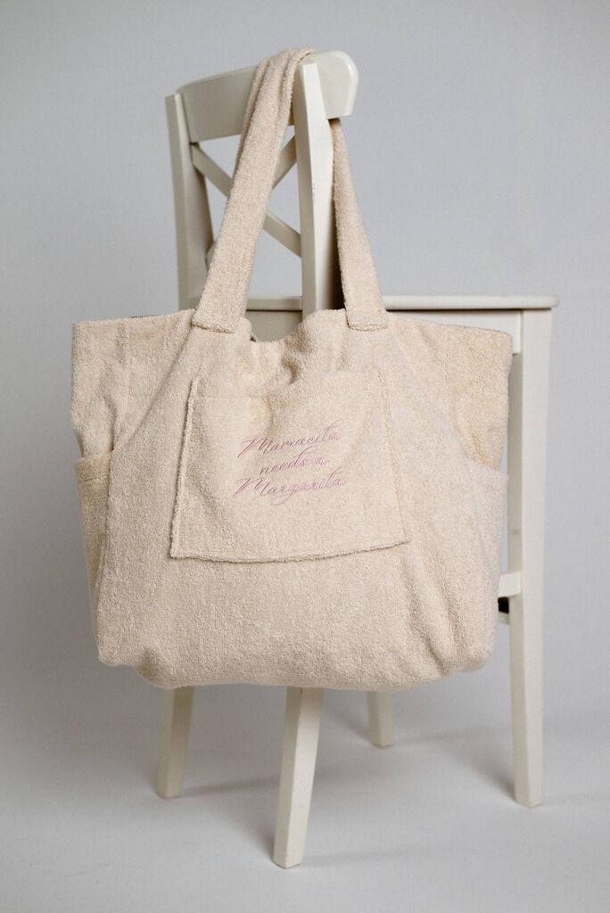 Doosya Ženska torba za plažu, Oversized, Krem