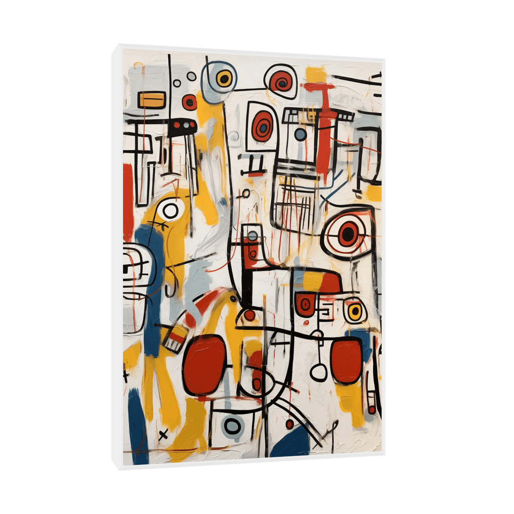 Canvas Slika na platnu Oblici, 100x150cm, Sa ramom,  Beli