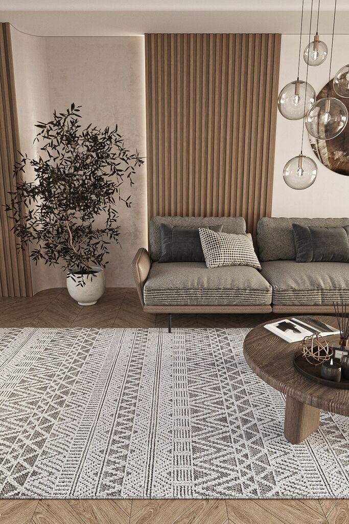 Conceptum Hypnose Tepih Elit 14, 200x290 cm, Sivo-beli