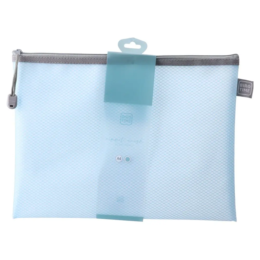 Biro Time Fascikla Zippit mesh L, 32.5x24cm, Plava
