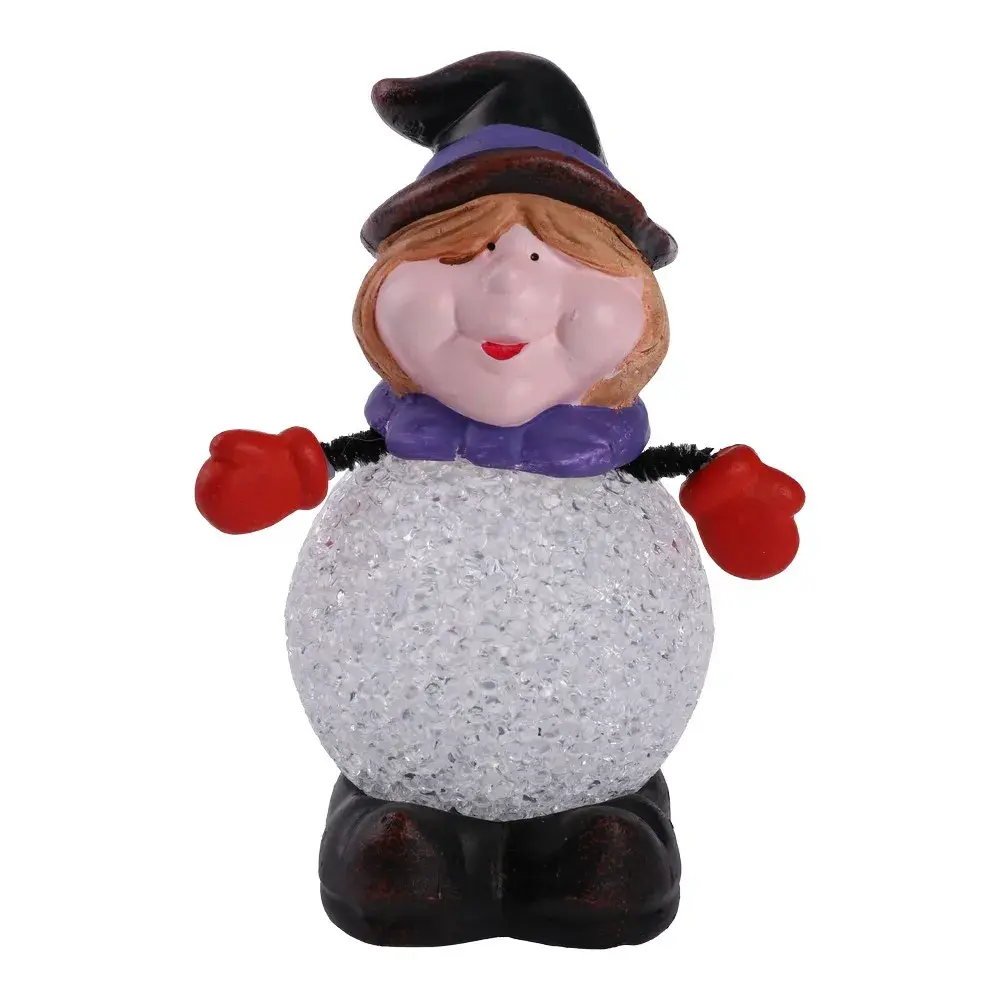 Keramička veštica Huto, LED, 15cm, Šarena