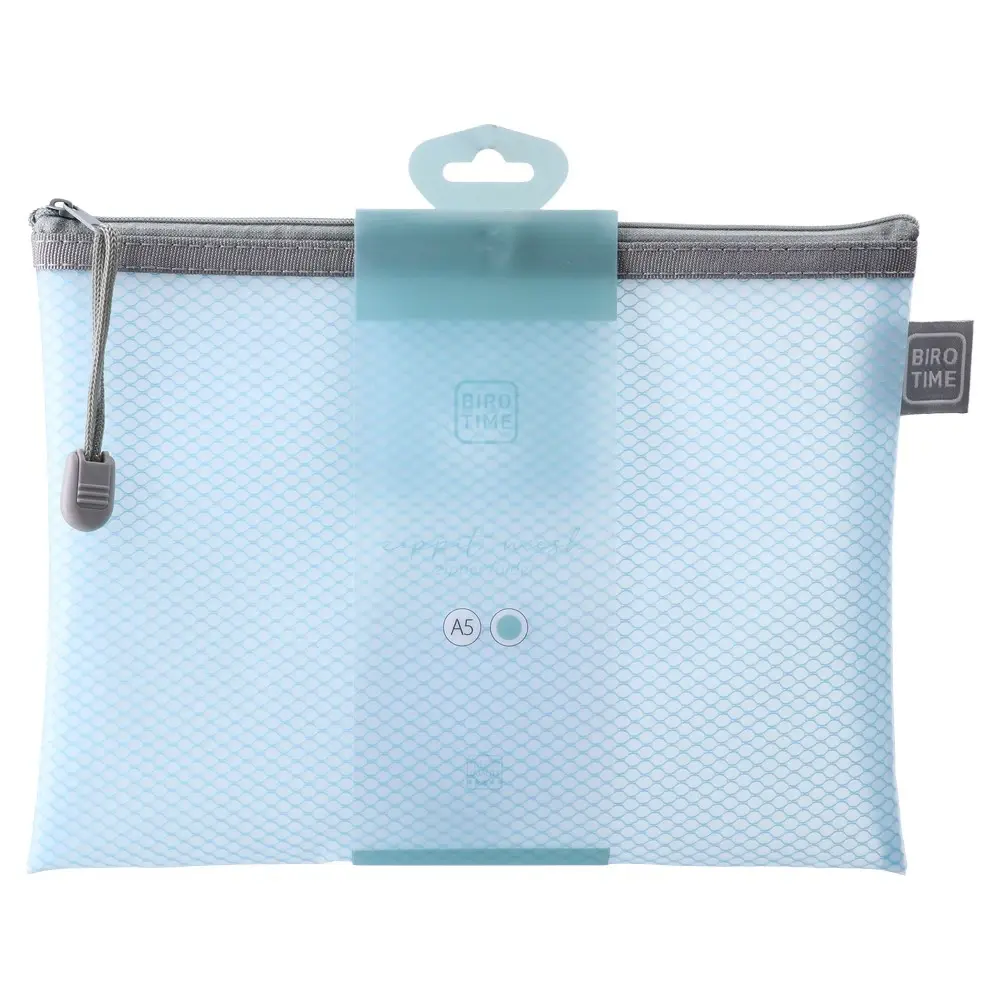 Biro Time Fascikla Zippit mesh M, 23x17.5cm, Plava