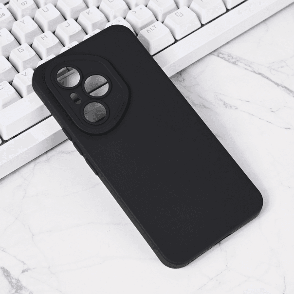 Silikonska maska za Honor 400 Pro Pro Camera, Crna