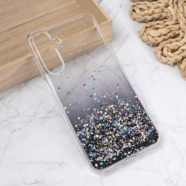 Silikonska maska za Samsung A165B Galaxy A16 5G Glitter, Crna