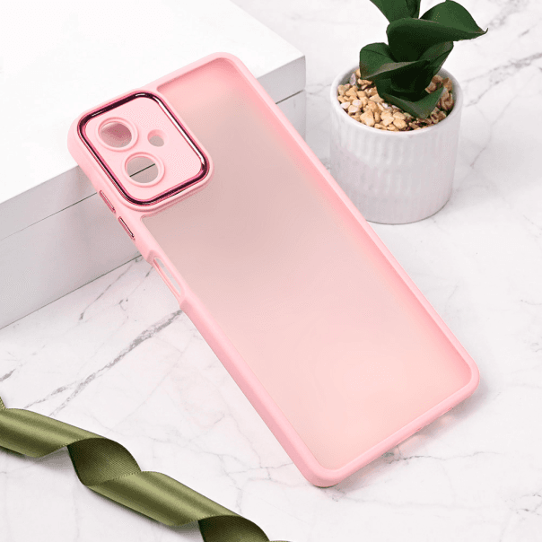 Maska za Samsung A065F Galaxy A06 4G Elegant Fold Shining Camera, Roze