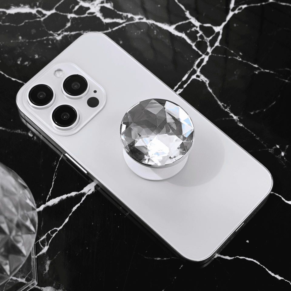 Stalak za telefon Pop Crystal, Srebrne boje