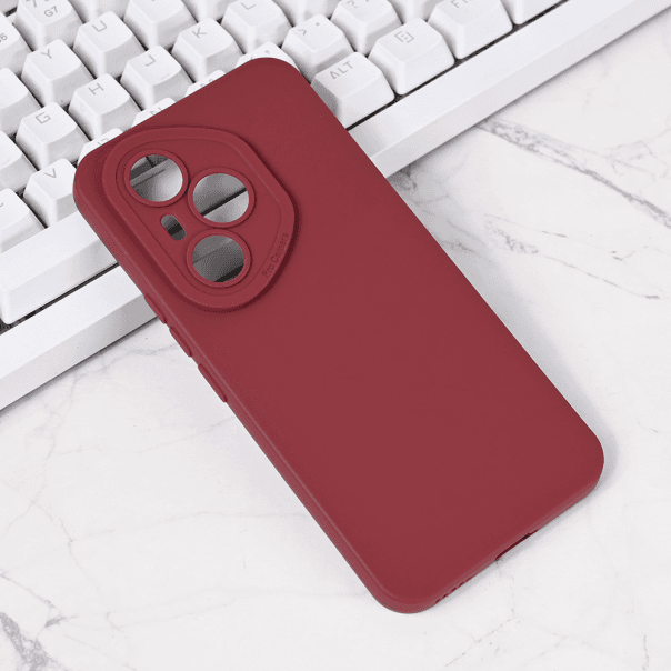 Silikonska maska za Honor 400 Pro Pro Camera, Bordo